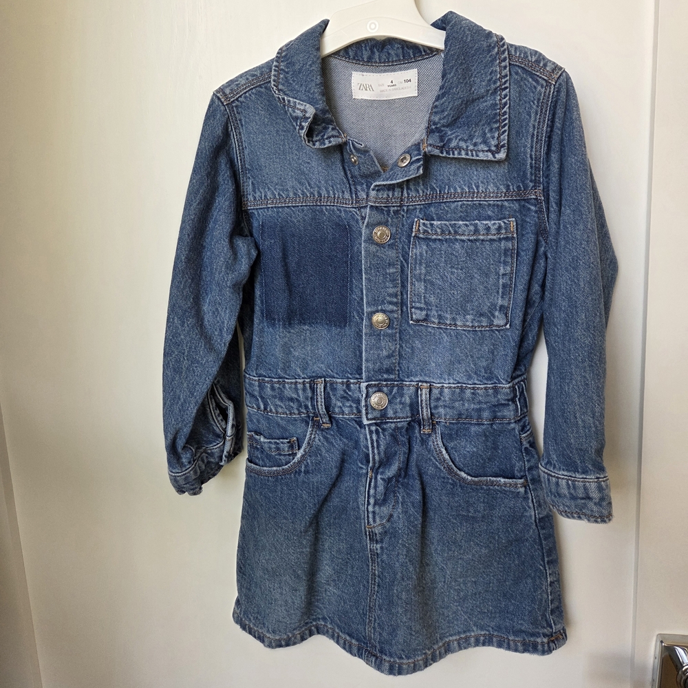Zara Girls Denim Shirt Dress
